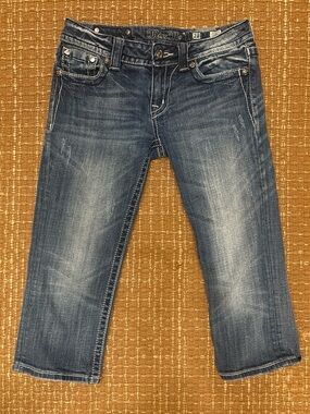Miss Me Medium Blue Relaxed Crop Jeans